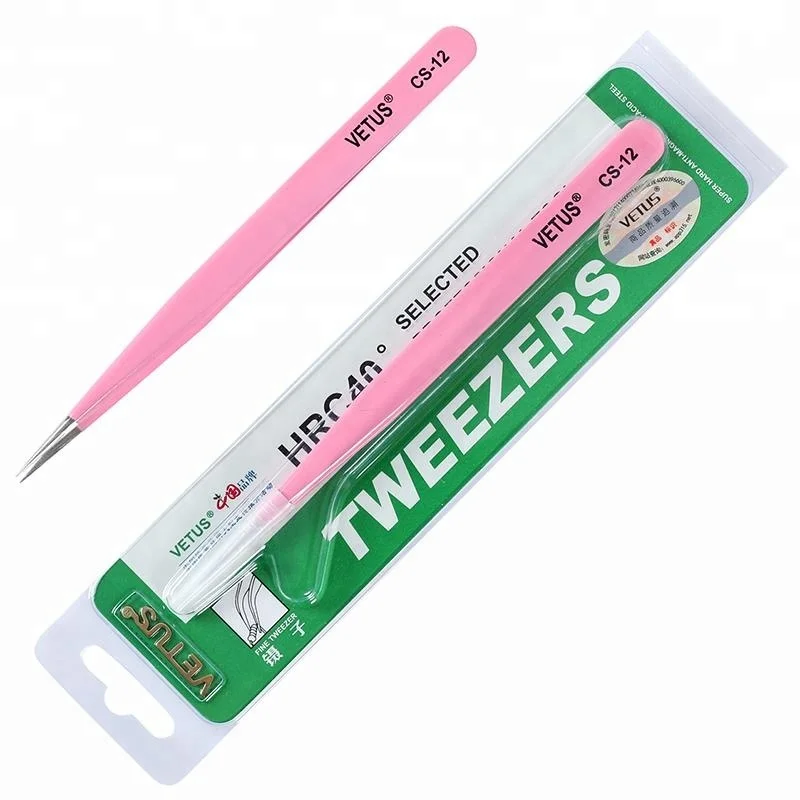
Reliable Supplier Original Vetus High Precision Stainless Steel Eyelash Tweezers 
