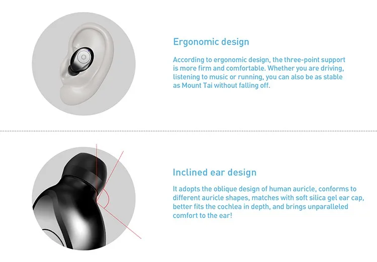Mini Sports tws Bluetooth Earphone, Mini Headset Headphone Bluetooth Earphone RX19 with 2000mAh Powerbank Charging - ANKUX.COM