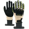 GLOVEMAN Hppe liner with TPR chips on back with magic buckle impact resistant and level 5 cut resistant work gloves