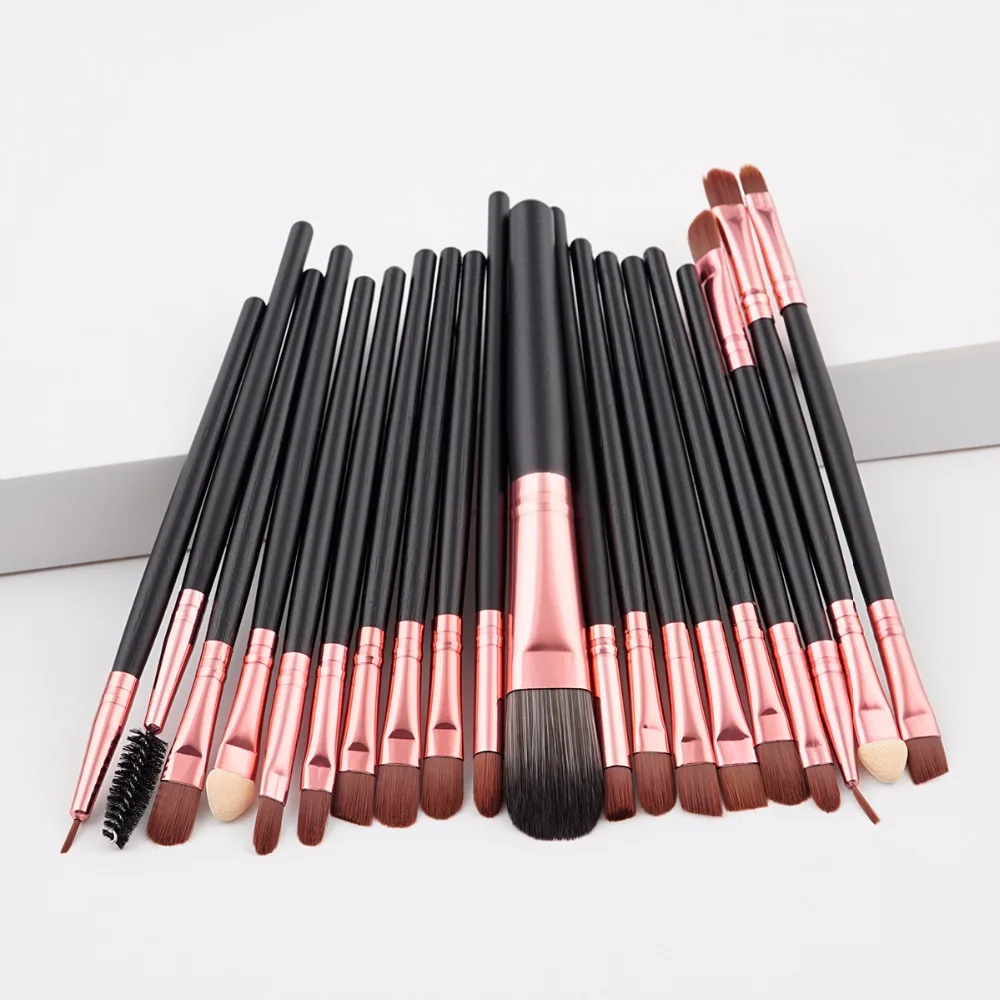 

20 pcs Black rose gold makeup brush makeup kit/custom makeup brush, Customized color