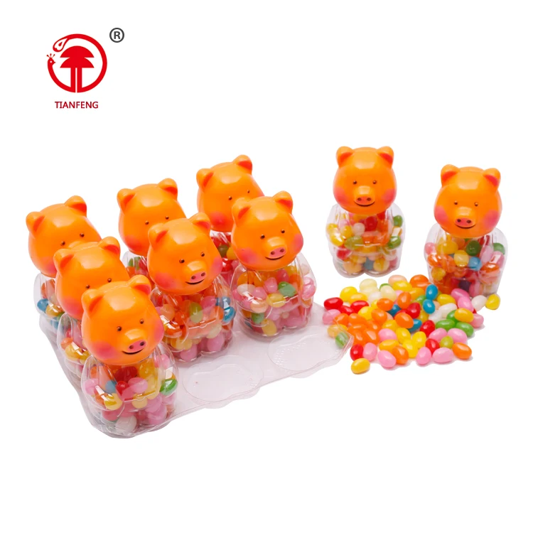 Novelty Pig Toy Jelly Bean Piggy Shaped For Playing Color Jelly Pig