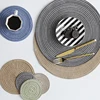 Wholesale Round Eco-Friendly plain Color large dining placemat table plate mat