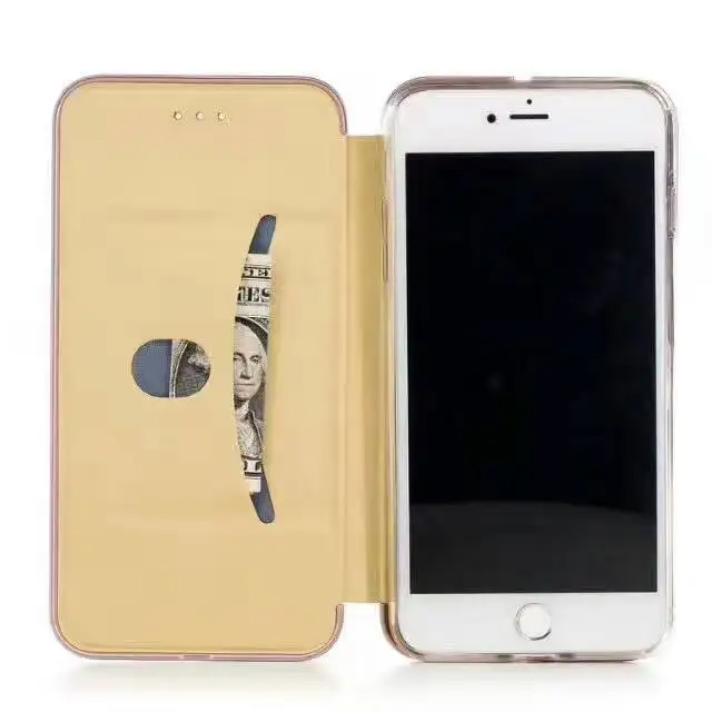 Luxury Leather Flip Folio Shell Case for apple iPhone 5 6 6plus 7 7plus Window Flip with stands Case for apple iphoen 5 6 6plus