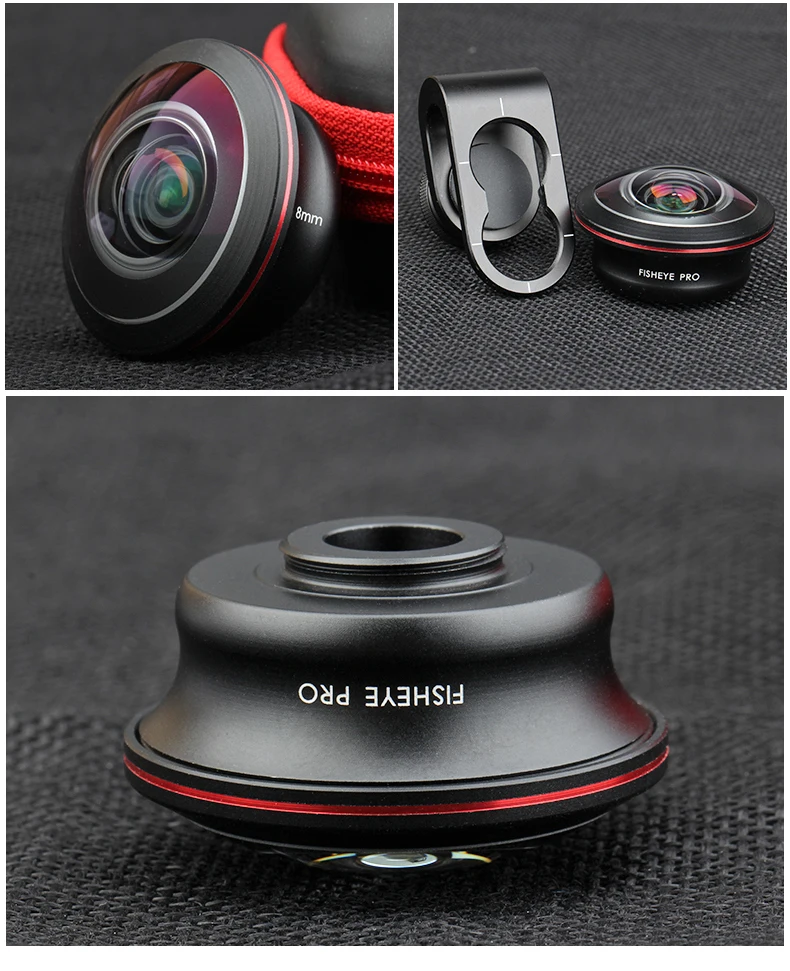 IBOOLO 2018 New designed mobile phone camera full screen professional HD 4K 238 degree 8MM PRO super fisheye lens
