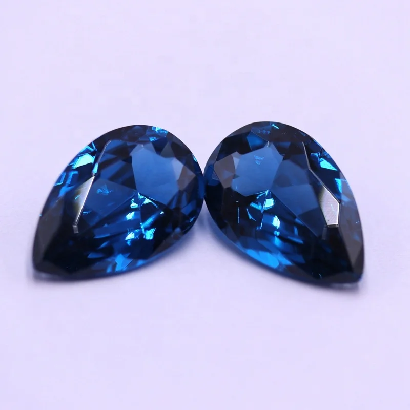 

Redleaf Jewelry Top Quality China Jewelry aquamarine gemstone 120# blue pear shape Spinel stone
