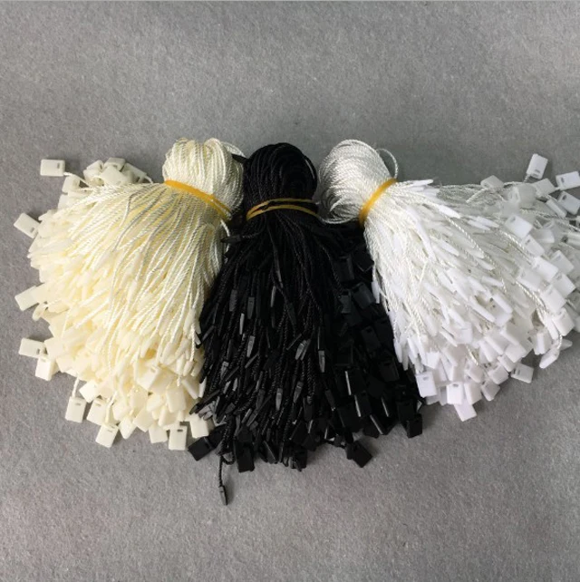 

plastic string for hang tag, White;black;beige