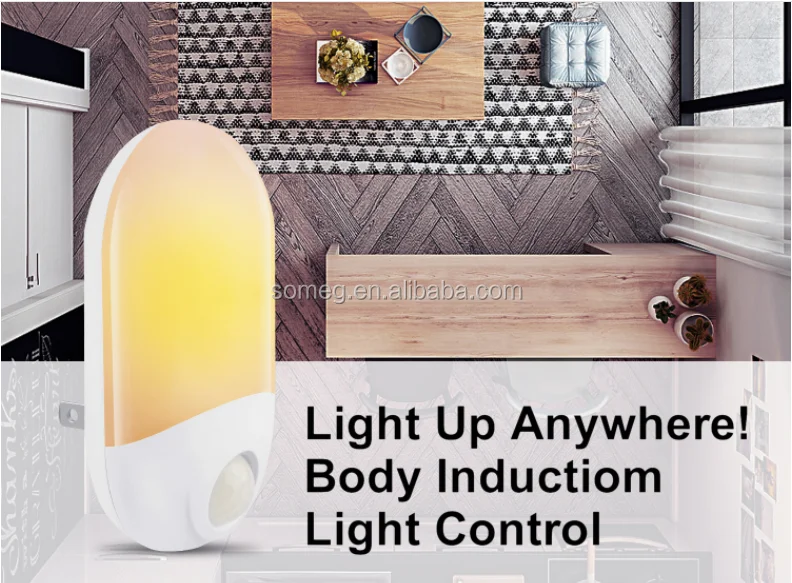Wireless PIR Motion Sensor Night Light Body Induction Night Lamp luminaria Bedroom Hallway LED Wall Light Nightlight EU/US Plug