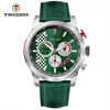 Stainless steel watch racing style oem multifunction leather strap men watches