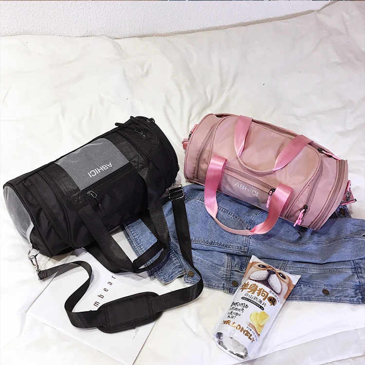 

custom cheap canvas handbag gym bag waterproof travel for girls, Customized color