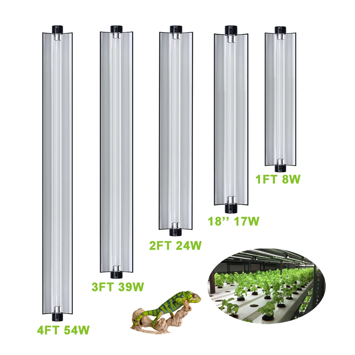 hydroponic growing lights EDJ T5 HO 18 inch Grow Light nanotech t5 fluorescent lamp reflector