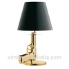 Hot Sales Table Lamp Decoration Hotel Starck Ak47 Gun Golden Chrome Table Lamp