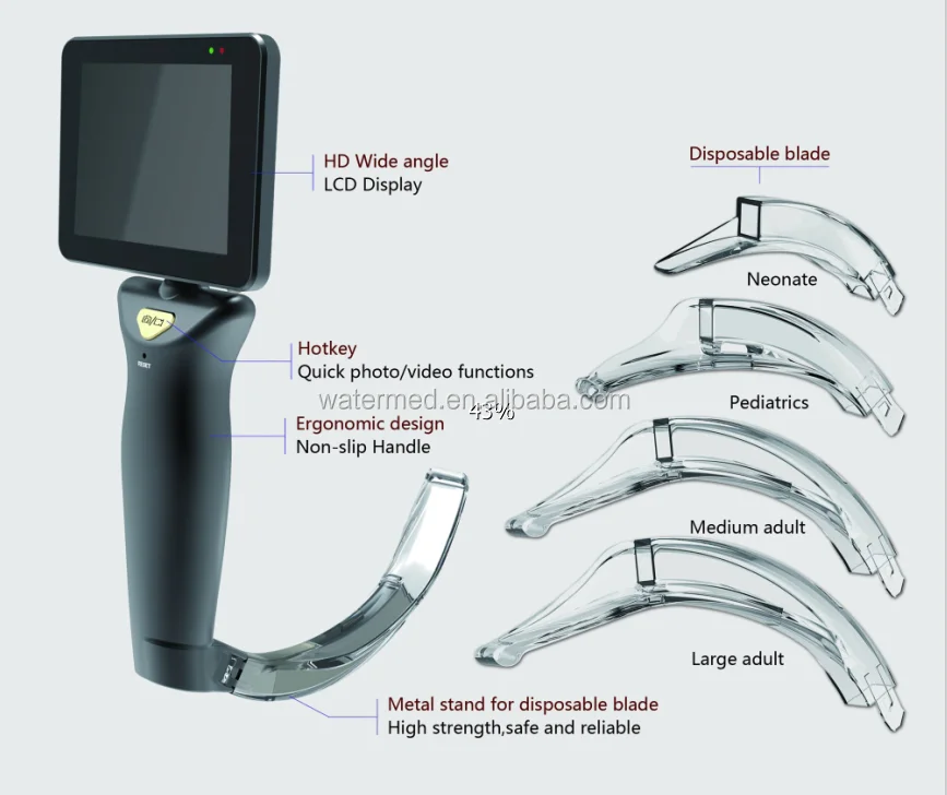 Video Laryngoscope Portable With Led Display Buy Video Laryngoscope