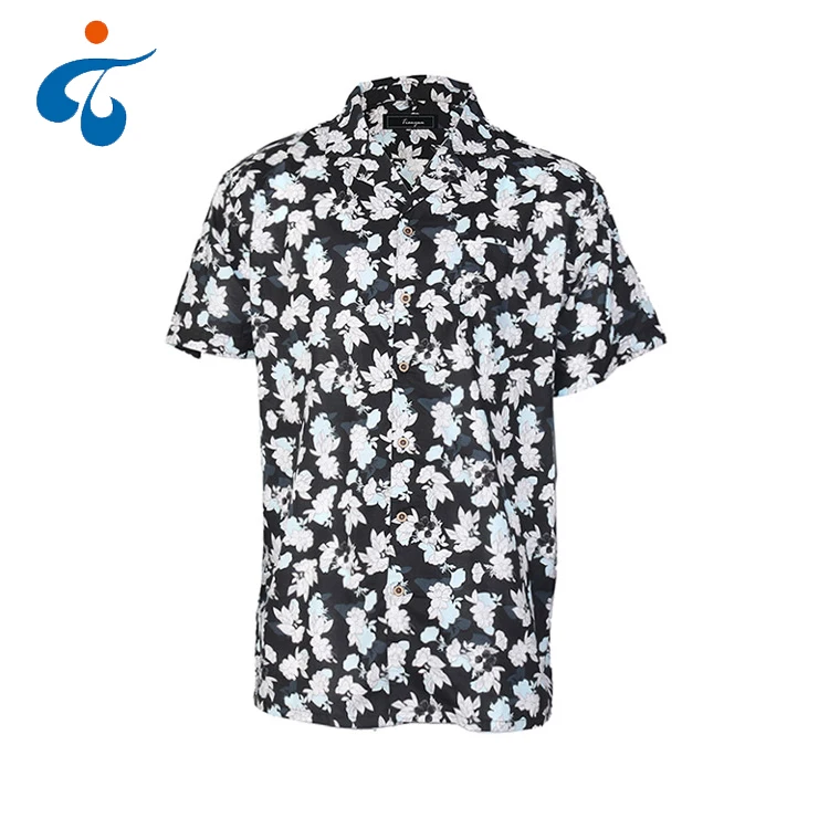 

Hot selling wholesale breathable printed fancy hawaii floral shirt men