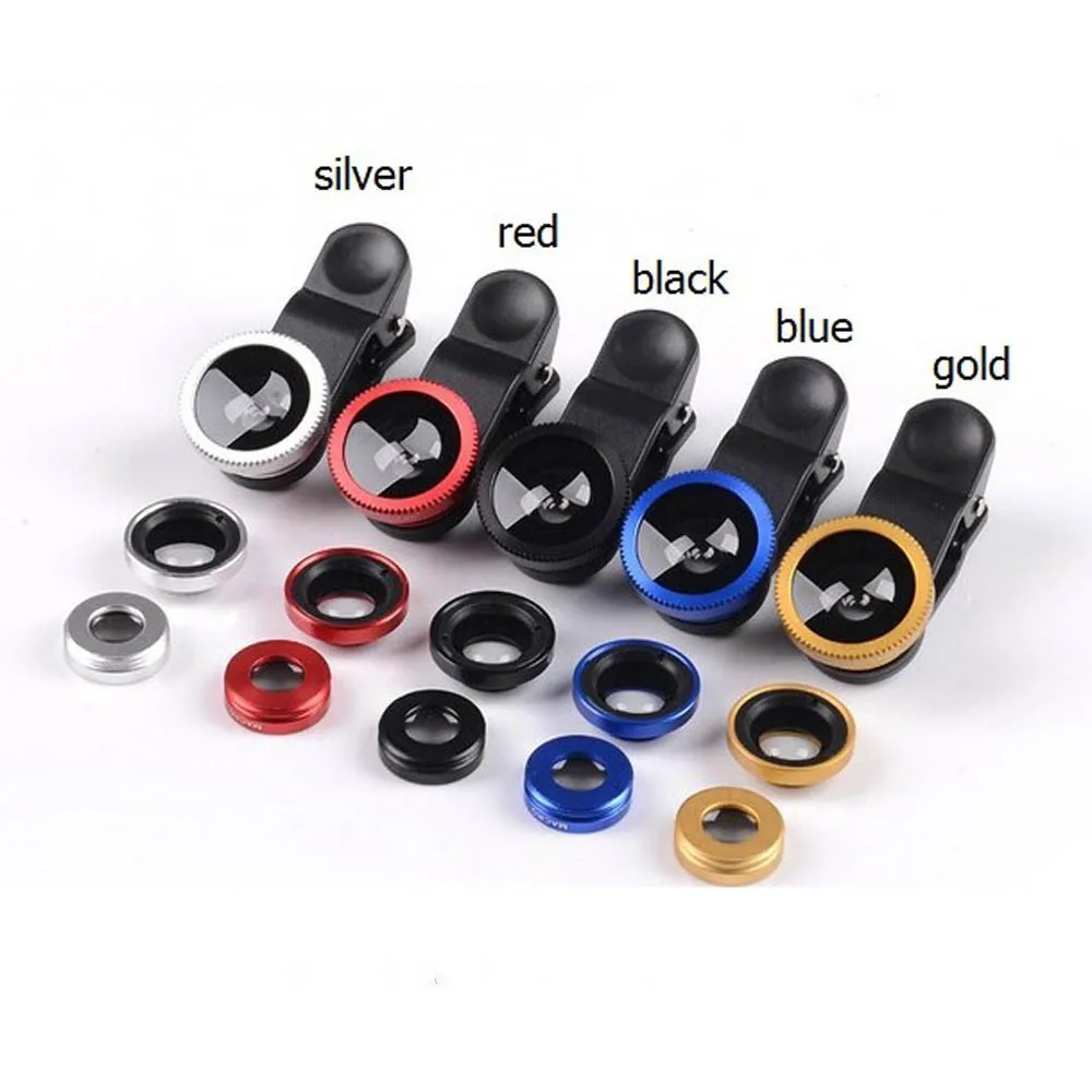 wholesale 3 in 1 0.67x wide angle 10x macro 180 degree fisheye mobile phone camera lens