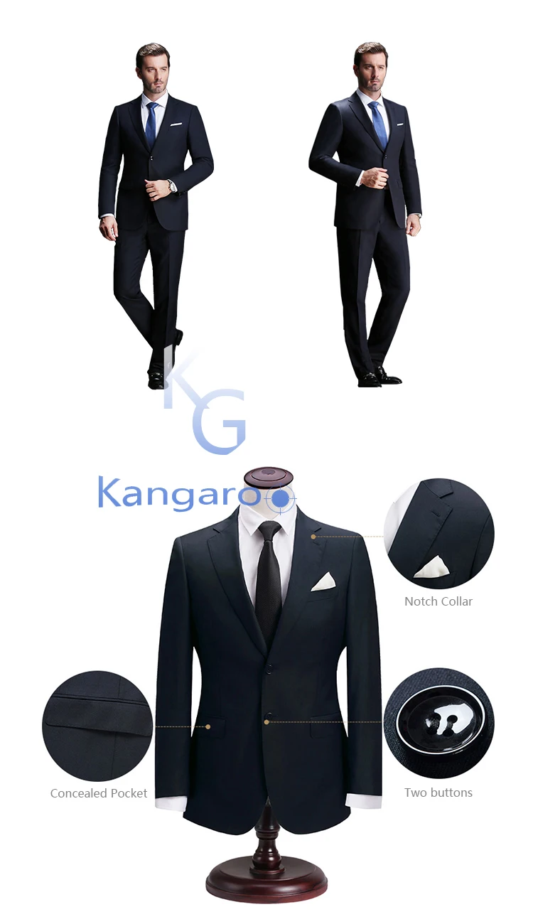 Branded Slim Fit Bespoke Anti Shrink Business Suit For Men .jpg