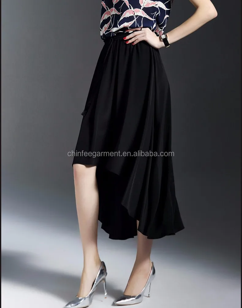 Short Front And Long Back Skirts Casual Long Summer Black Skirt Buy