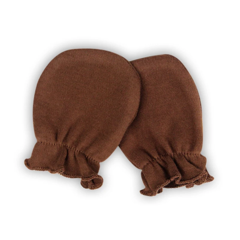 brown baby mittens