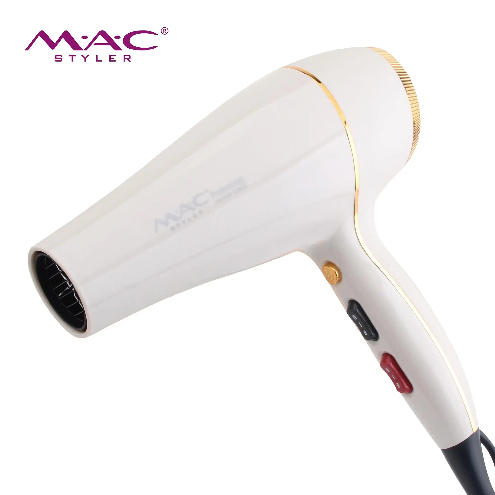 Amazon.com: Secador de pelo de cerámica iónica profesional de 2200 W de  ROSILY | Secador de secado rápido de calidad de salón con accesorios de  boquilla para un brillo suave y un