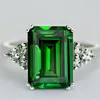 HR250 Huilin Jewelry Turkish 18K White gold plated Wedding Rings elegant big stone Rings