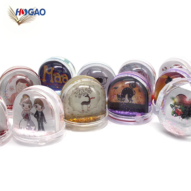 OEM wholesale special moments home decor DIY acrylic photo frame  water globe custom made snow globes for desktop office gift
