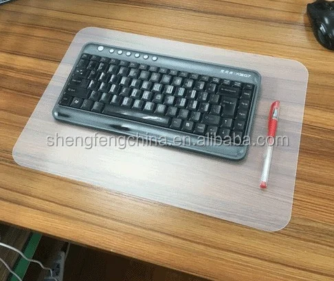 Custom Size Clear Plastic Office Desk Pad Anti Slip Plastic