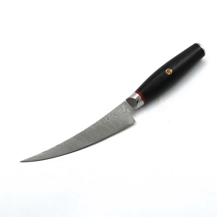

amazon fba japanese vg10 damascus fish knife boning knife fillet knife with g10 handle, Customized color