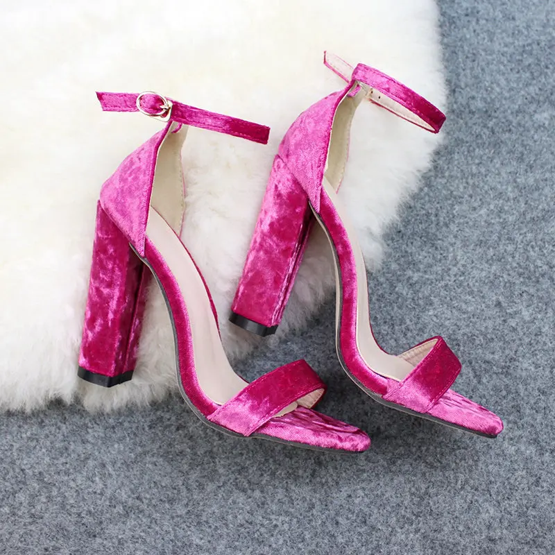 velvet strappy heels