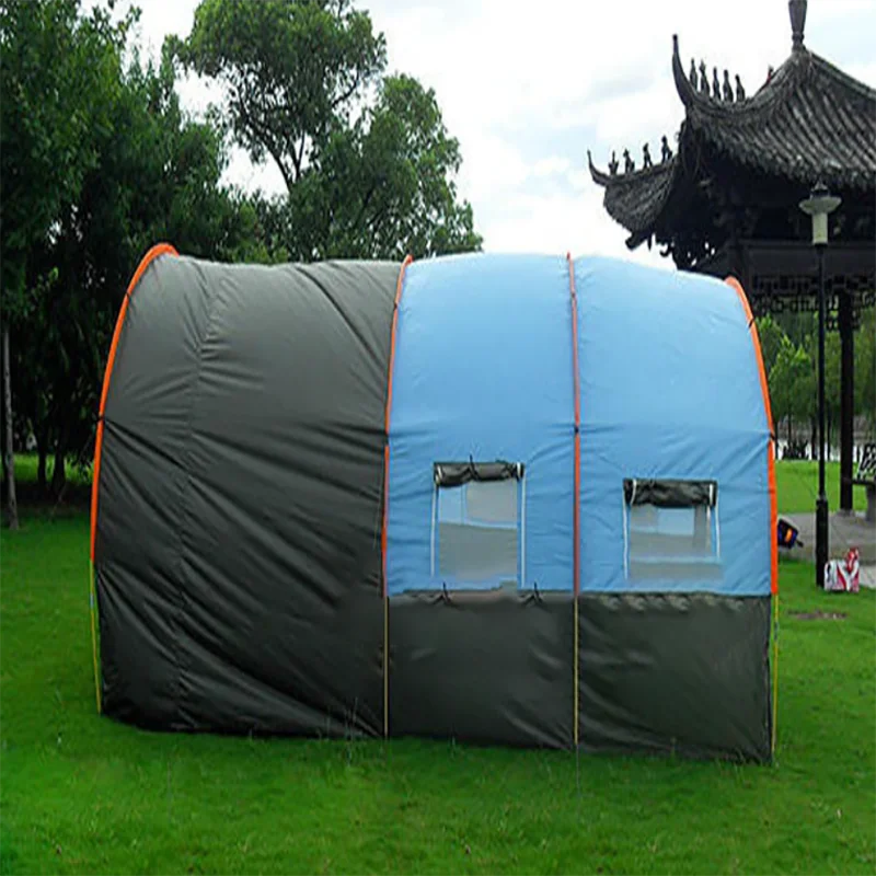 Polyester Fabric Fiberglass Frame Double Layer Tent Waterproof Big