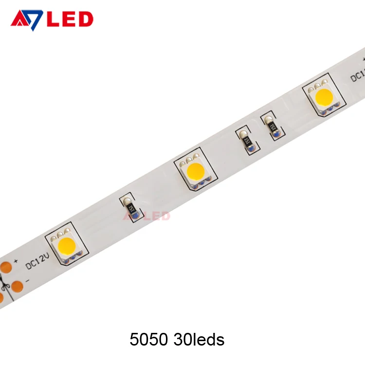 Epistar 5050 30LEDs 7.2W 12V Red IP65 waterproof led tape light strip with high brightness