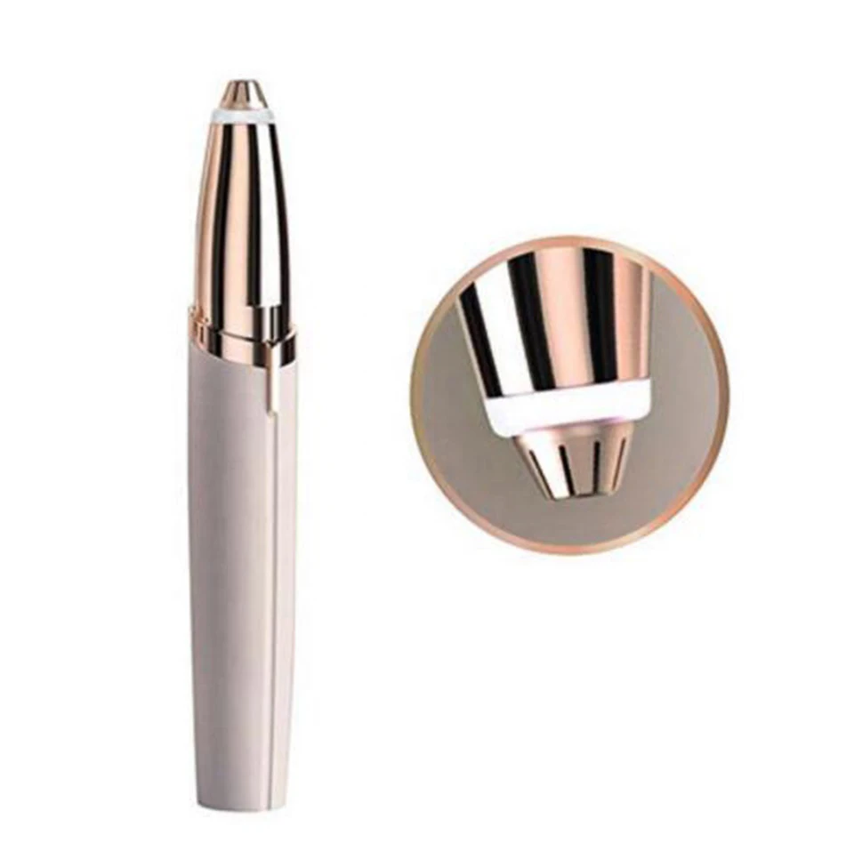 

USB Rechargeable Painless Trimmer Eyebrow Hair Remover Pen, White
