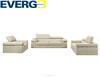 Italian leather round corner cutter high quality solid wood sofa
