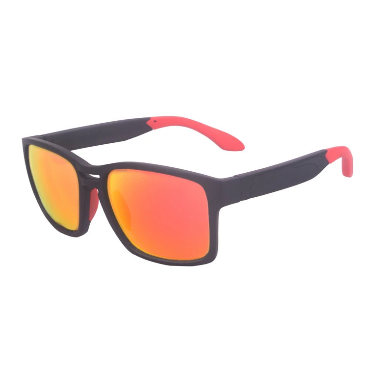 

2019 New Products China Usom Manufacturer Custom Own Brand Mirror Lens Plastic Sports Sunglasses