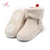 Wholesale custom winter warm anti slip unisex newborn baby fleece booties
