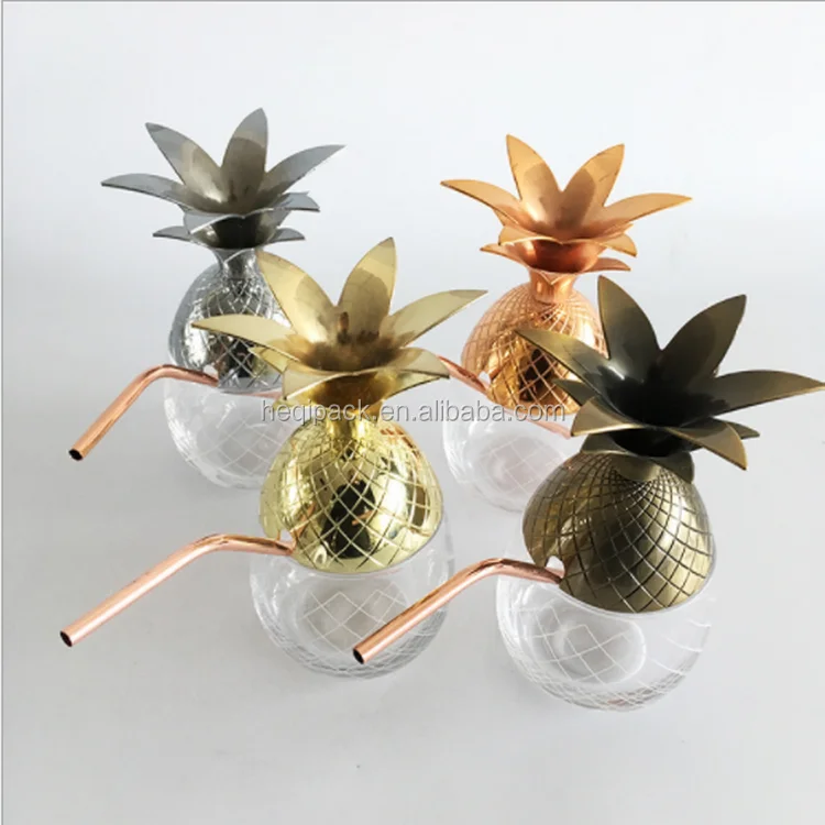 Good Quality Pineapple Glass Cup With Straw For Sale Buy Pineapple