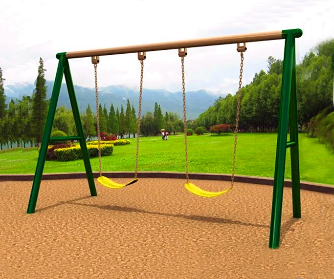 double toddler swing set