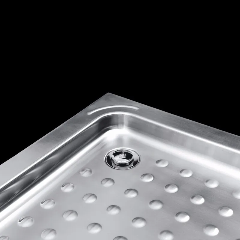 Stainless Steel Camping Shower Tray 700mm Portable Deep Shower Base