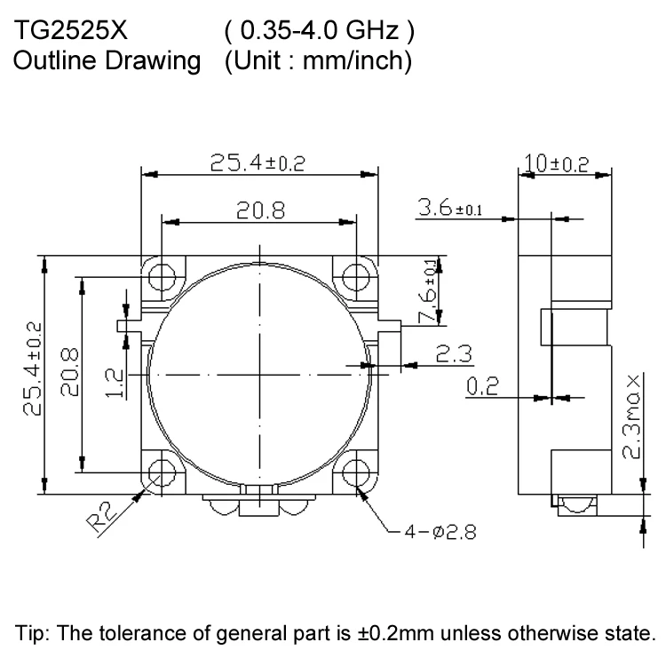 High Frequency Range RF Drop in Isolator