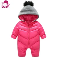 

2017 Amazon Hot Sale China Supplier Unisex Baby Hooded Puffer Jacket Jumpsuit Winter Warm Snowsuit Romper