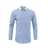Men's Navy & White Stripe Slim Fit Shirt Single Cuff Top Quality