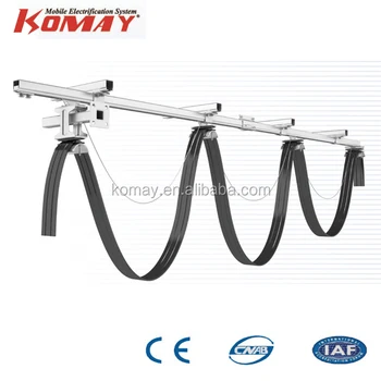 Cranes I Beam Festoon System Heavy Industrial Steel Rail Cable Carrier