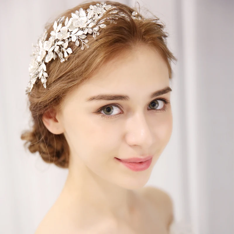 Fashion Metal Floral Wedding Headdress Crown Bridal Hair Accessories ...