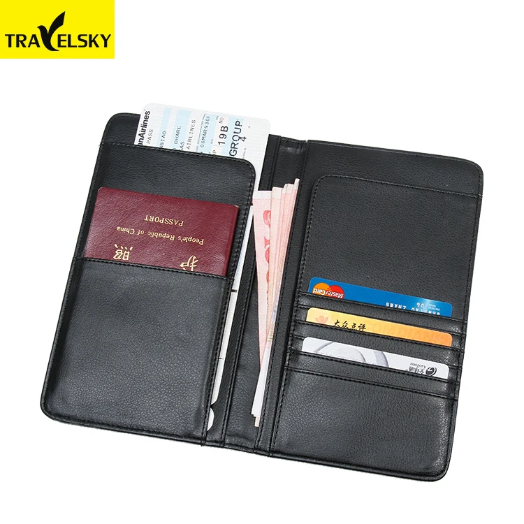 

Travelsky 2019 Hot sales men PU travel wallet passport holder rfid wallet
