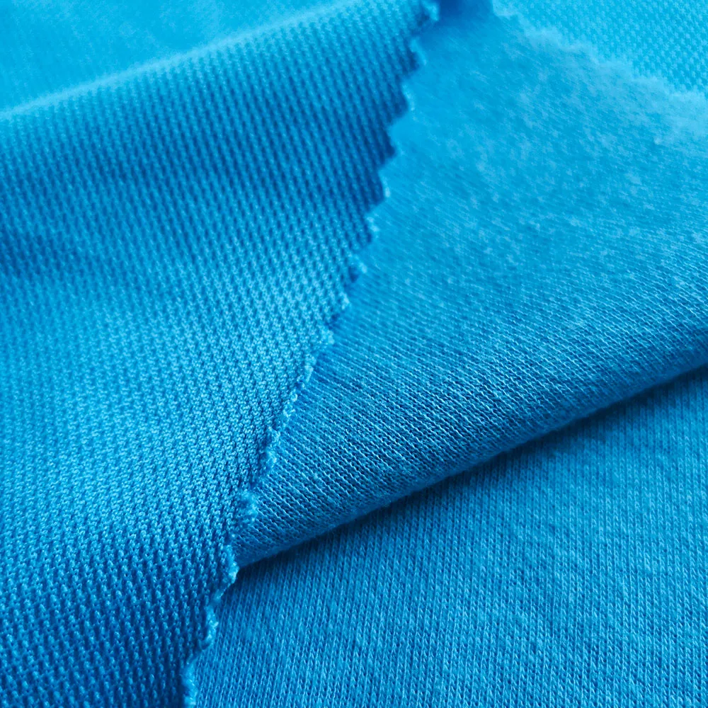 
China mill breathable polycotton pique jersey fabric high color fastness for kids campus polo uniforms RTS 2009 