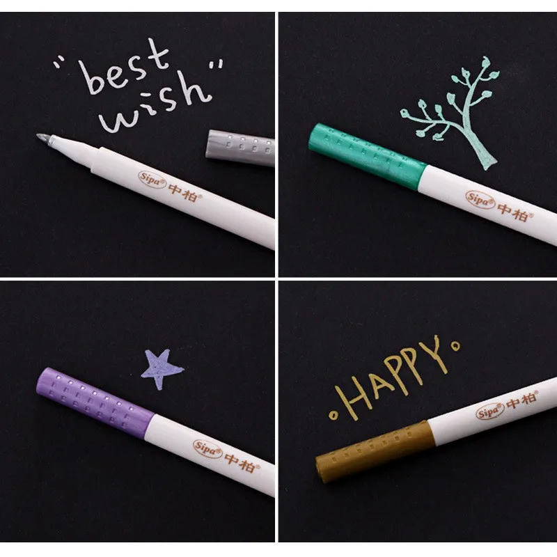 Ceramic Marker Pens Smooth Metallic Colored Ink Metallic Ceramic Pens