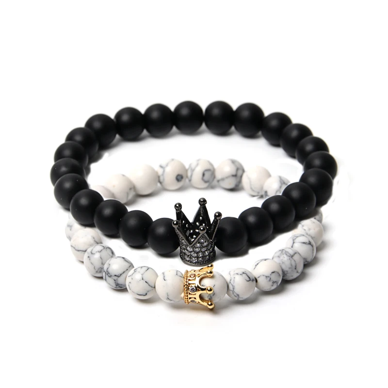 

Most Popular Products 2020 Yinyang Couple White And Black Crown Bracelet