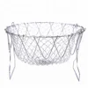 Chef Basket,Multi-function Stainless Steel Kitchen Tool Steam Rinse Strain Fry Cooking Mesh Net Strainer Colander JS-E0028