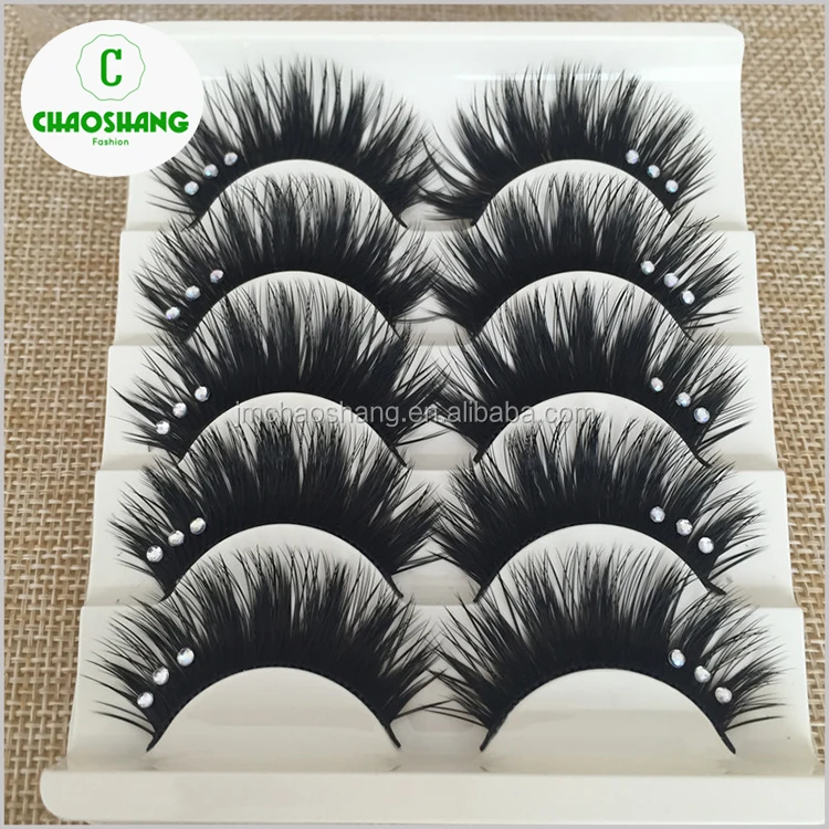 Beauty eyelash extension with diamond, false eyelash with rhinstone