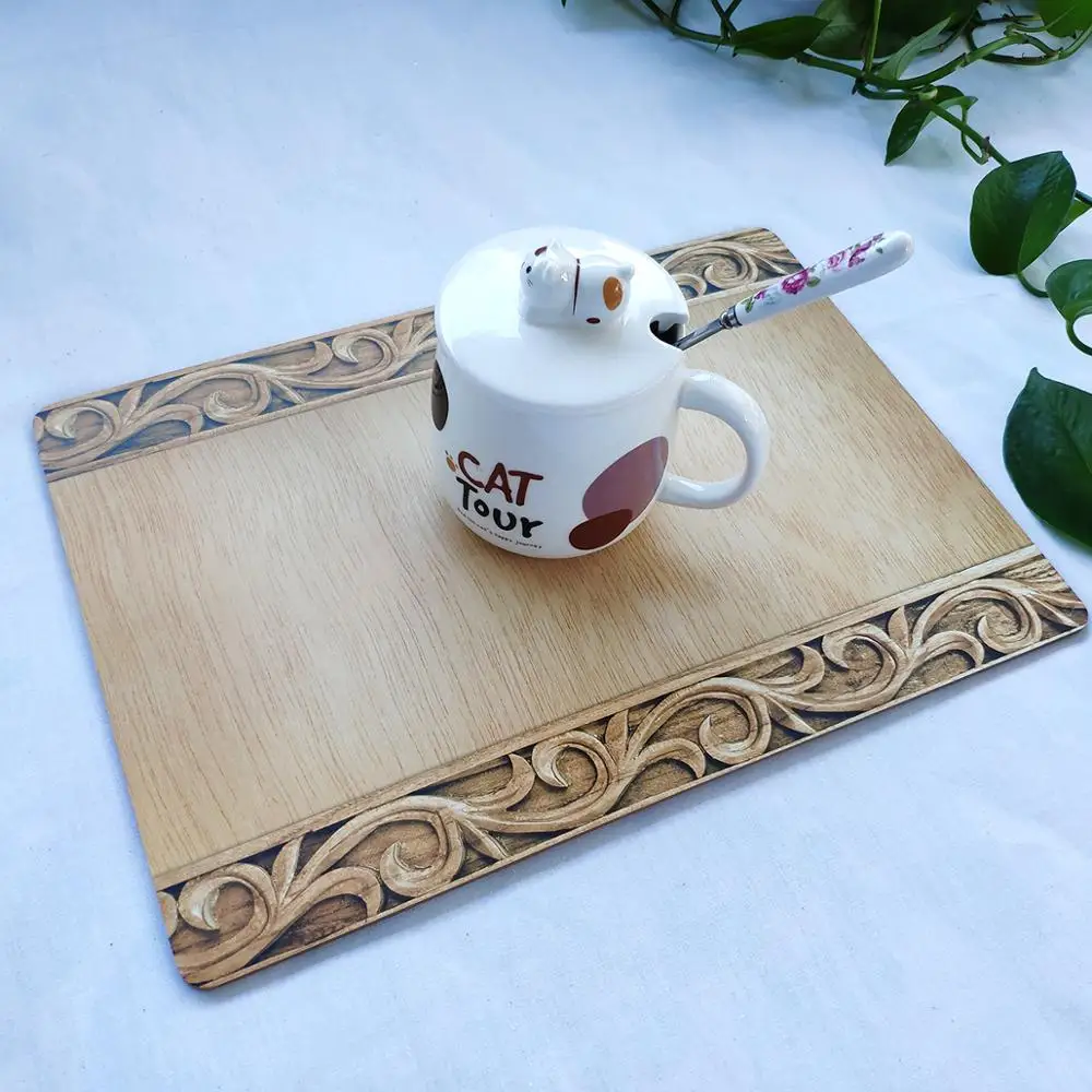 

Wholesale MDF Wooden Dining Hot Food Table Mat