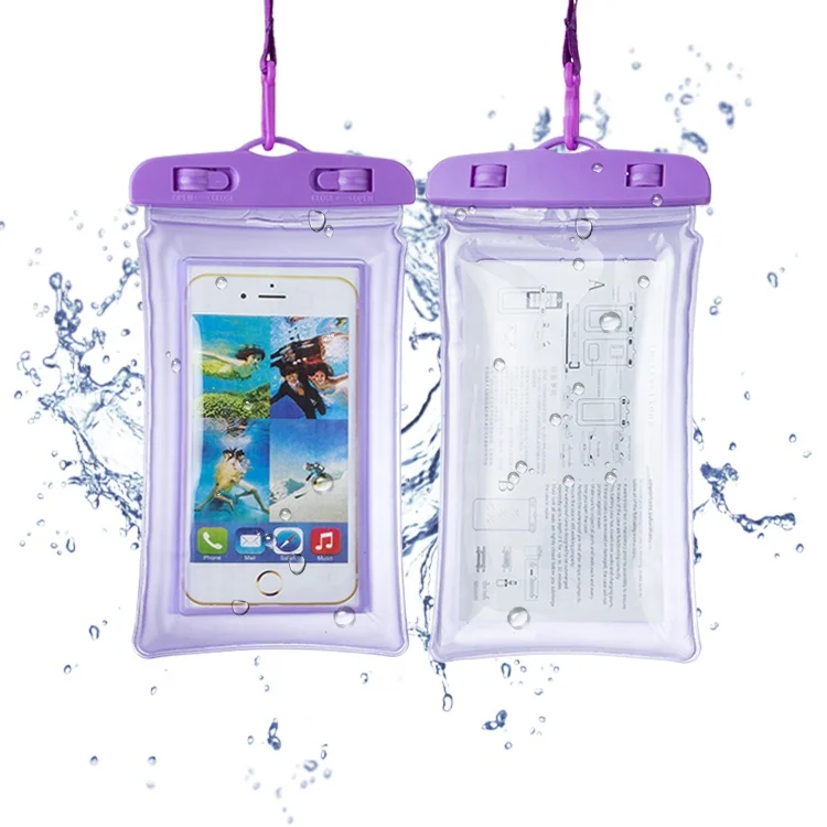 

Amazon hot sale waterproof phone case, zip lock waterproof phone pouch, pvc waterproof bag, Multi-color, can be customized