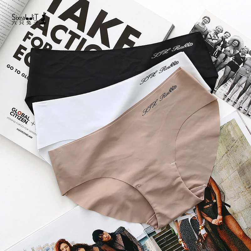 SIX RABBIT Manufacturer Seamless Panties Women Underwear  Ice Silk Panties for Young Ladies